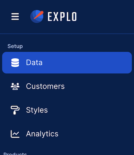 Вкладка Данные